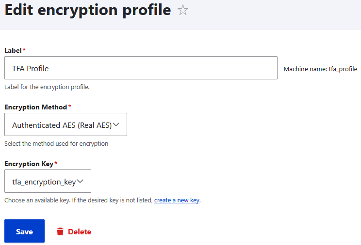 encryption profile