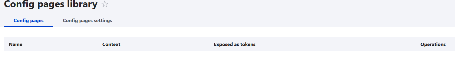 Config Pages Library